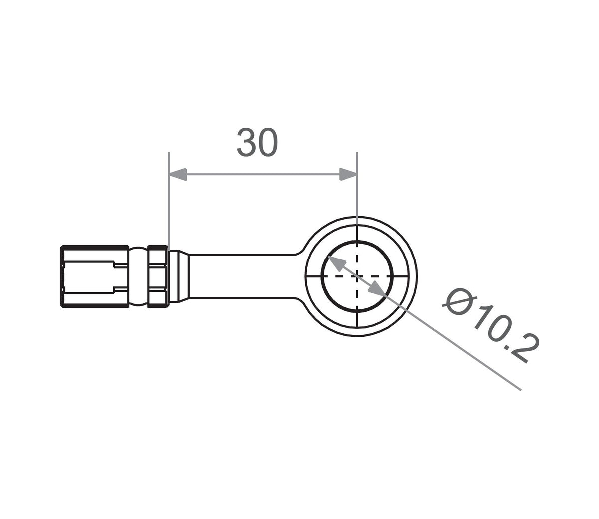 Bremseslangefitting – M10 – lige – aluminium – rød – TRW MV10A00R