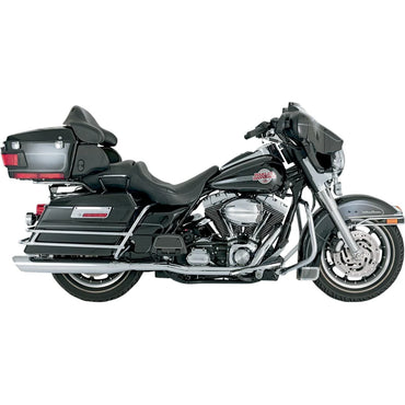 Harley-Davidson Touring (95-08) Dresser Duals forrør, krom – Vance & Hines – detaljebillede af udstødning og finish 2