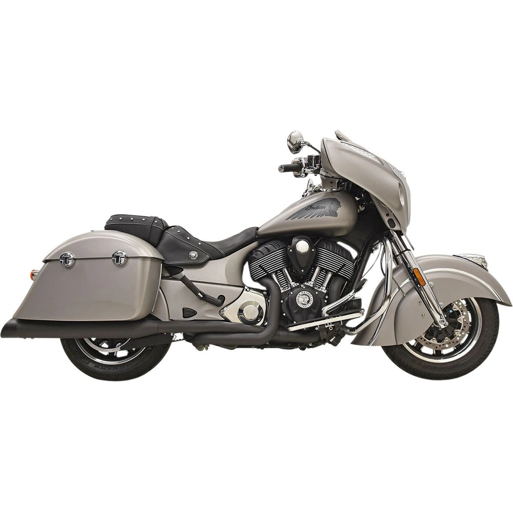 Indian Chieftain (14-26) True Dual komplet udstødning, sort – Bassani
