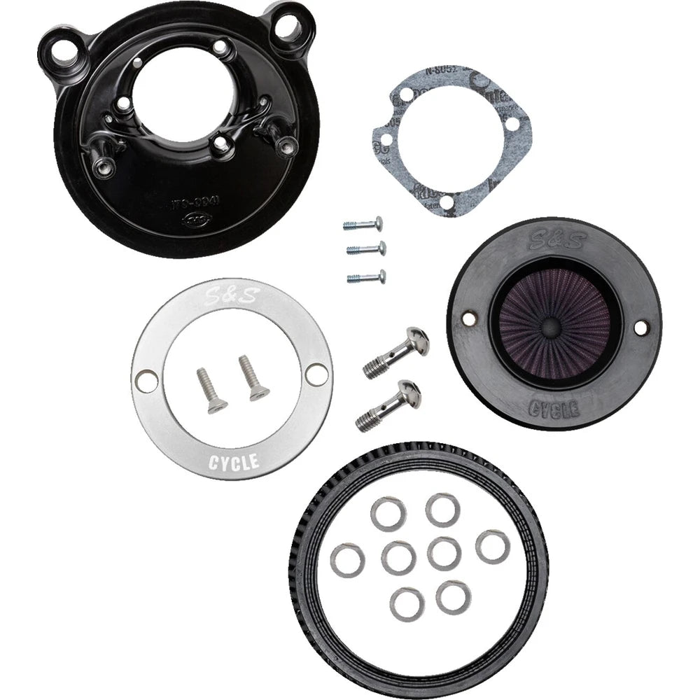 Harley-Davidson Sportster (07-22) Air Stinger Stealth Air Cleaner Kit, Air Stinger / Stealth, Ring, sort / krom – S&S Cycle – yderligere produktvisning 6