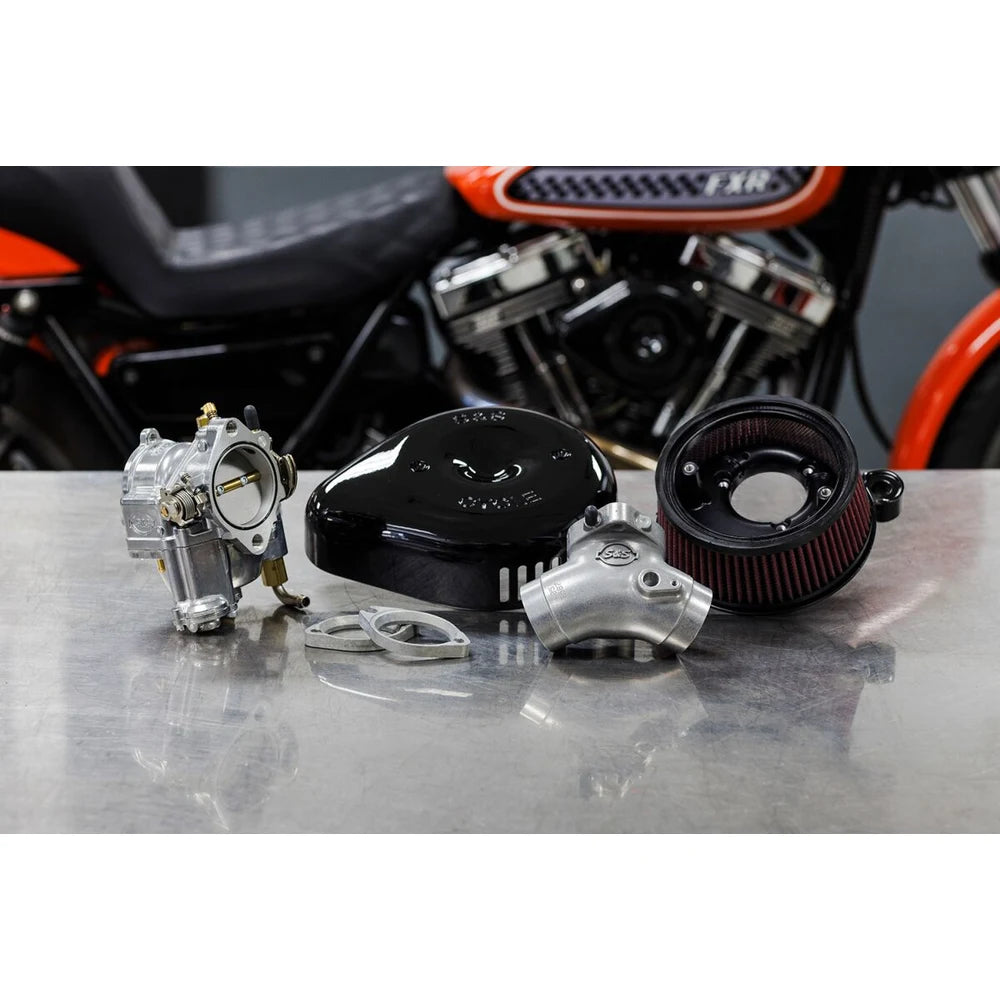 Harley-Davidson modeller (84-99) Super G Carburetor with Stealth Air Cleaner Kit, sort / Gloss – S&S Cycle – ekstra produktvisning 2