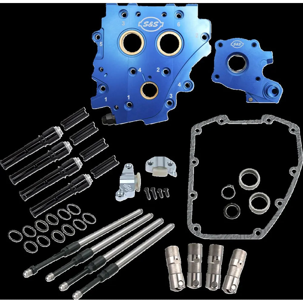 Harley-Davidson Twin Cam (06-17) Chain Drive Cam Chest Kit, black pushrod tubes – S&S Cycle