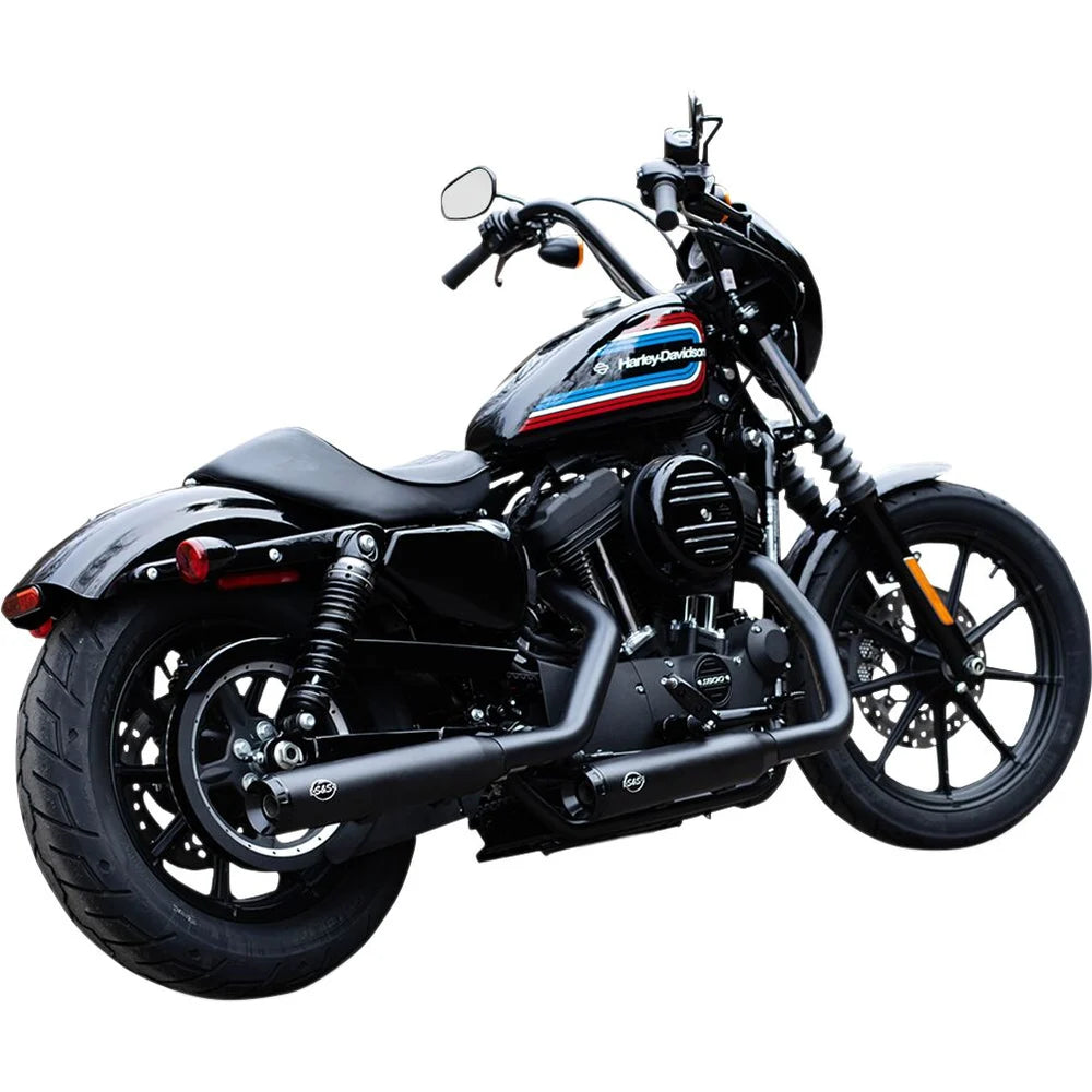 Harley-Davidson Sportster (14-22) Grand National ECE Slip-On Mufflers, sort – S&S Cycle – konstruktion og finish 5
