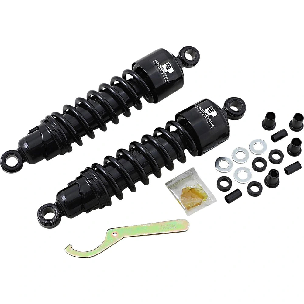 Harley-Davidson Touring-modeller (96-26) 412 Series støddæmpersæt, 305 mm, sort – Progressive Suspension støddæmper til mere kontrol og komfort