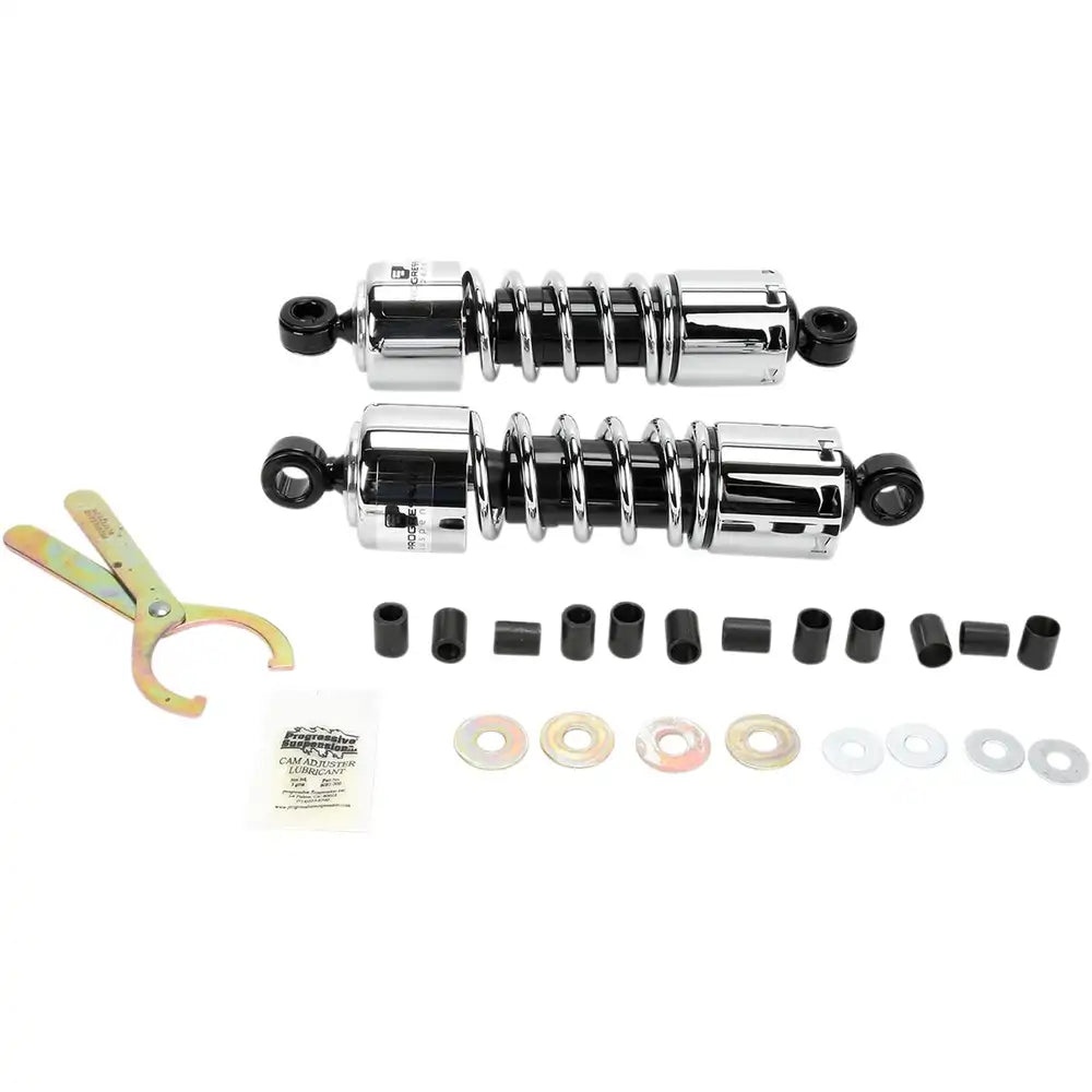 412 Cruiser Series støddæmpersæt, 279,4 mm, sort/krom – Progressive Suspension støddæmper til mere kontrol og komfort
