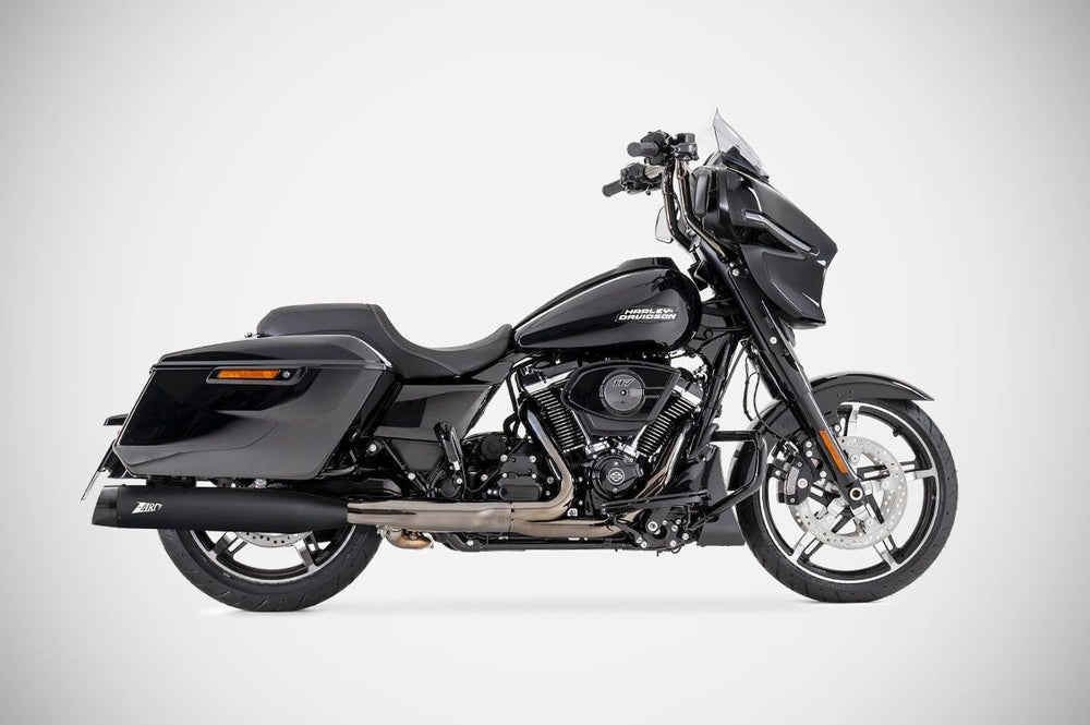 Harley-Davidson Touring (06-16) 4,33" Slash Cut slip-ons, sort – Zard – produktbillede 7