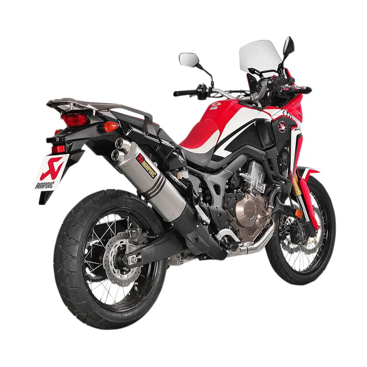 Akrapovič S-H10SO16-WT slip-on monteret på Honda CRF1100L Africa Twin (16-19) m.fl.