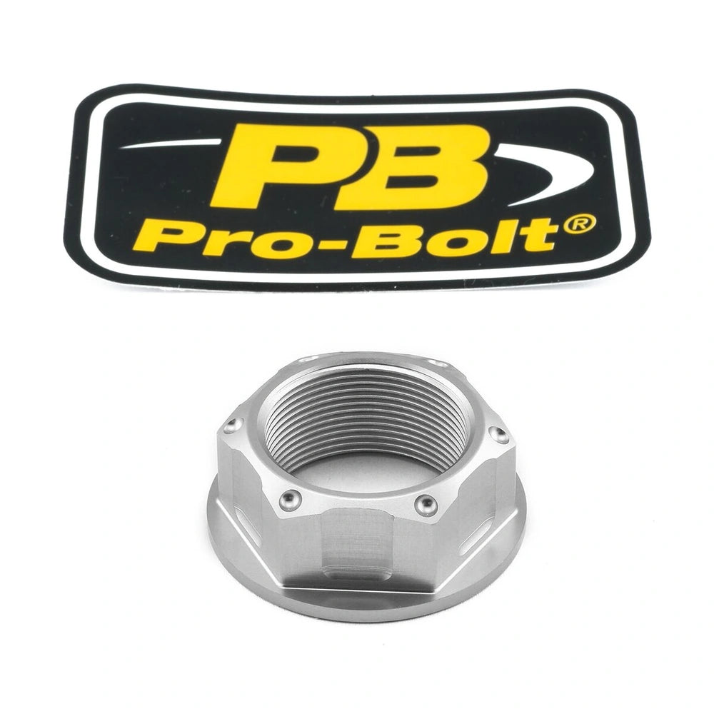 Topbro-møtrik, M24 x 1.00 – 7075-T6 aluminium, sølv, LTYOKEO10 – Pro-Bolt