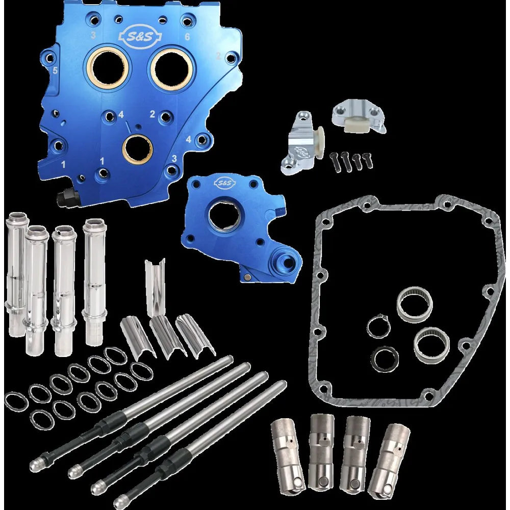 Harley-Davidson Twin Cam (06-17) Chain Drive Cam Chest Kit, chrome pushrod tubes – S&S Cycle