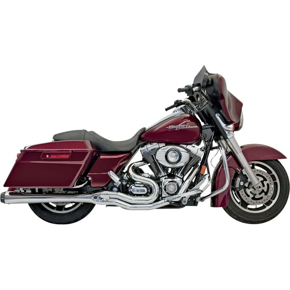 Harley-Davidson Touring (95-16) Road Rage II Mega Power 2-i-1 komplet udstødning, krom – Bassani