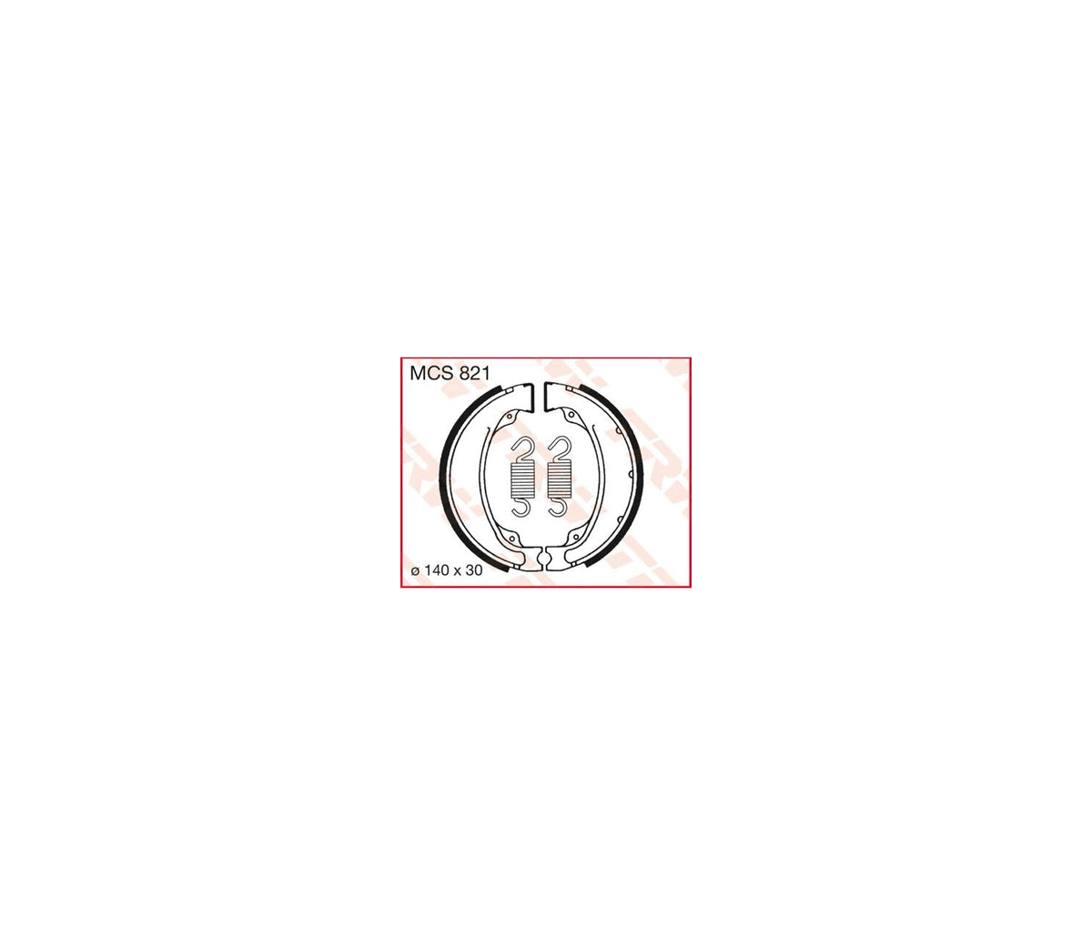 Honda TRX 250 TE 02-25 m.fl. – bremsebakker bag – TRW MCS821 – produktillustration