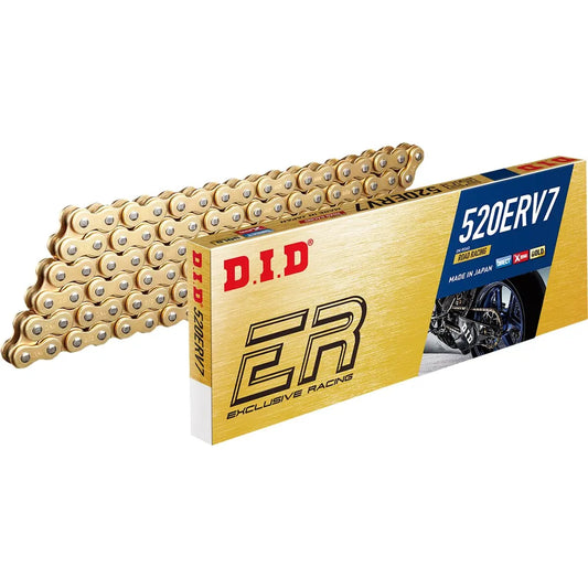 DID 520 ERV7 X-Ring MC-kæde, 120 led i guld – til racing, baneracing og superbike