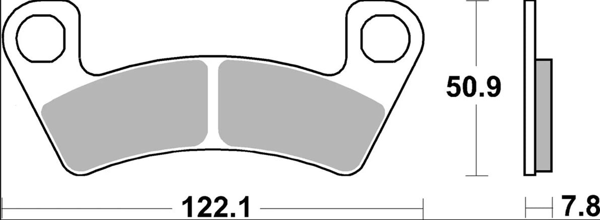 Detaljebillede 3 af Arctic Cat (Textron) WILDCAT SPORT 700 EFI 4X4 LTD EPS 15-19 bremseklodser – Brembo SD 07GR87SD