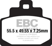 EBC SFA681 organiske scooter-bremseklodser foran/bag