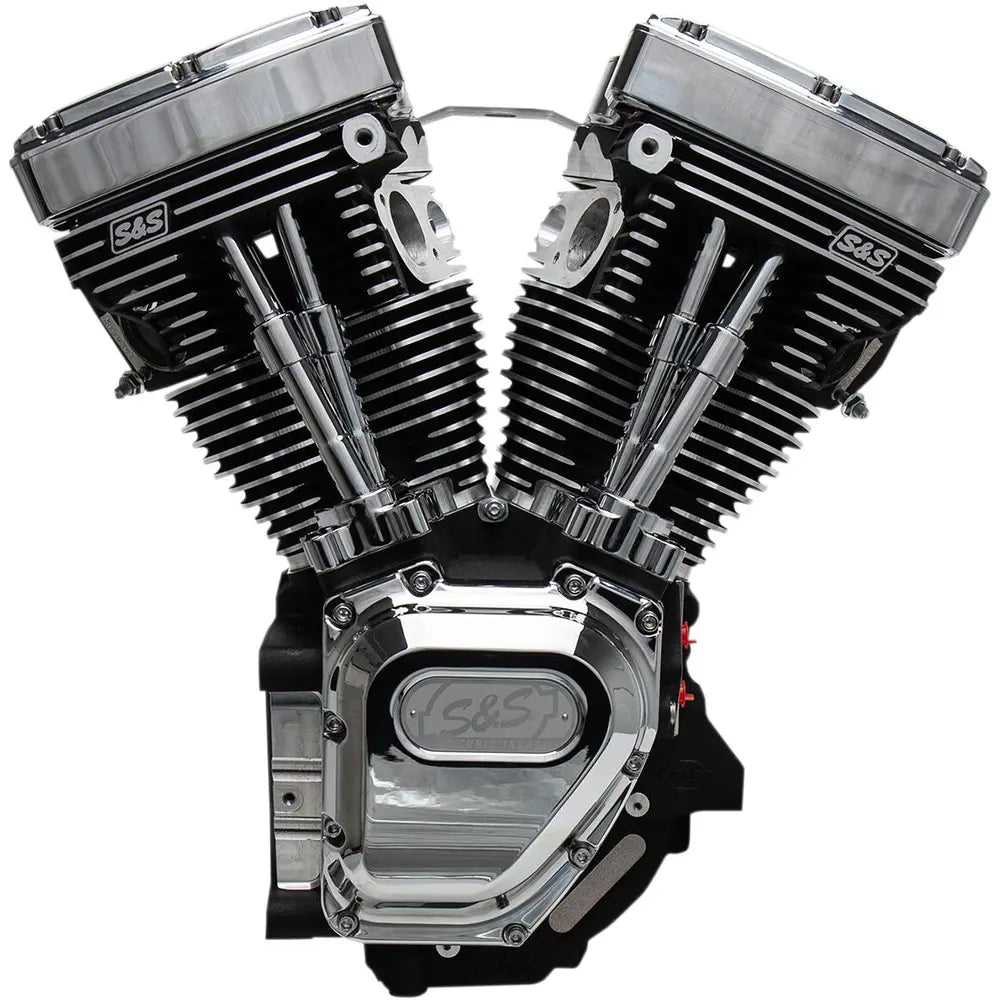 Harley-Davidson modeller (99-06) T111 Long Block Engine, krom / Wrinkle Black – S&S Cycle