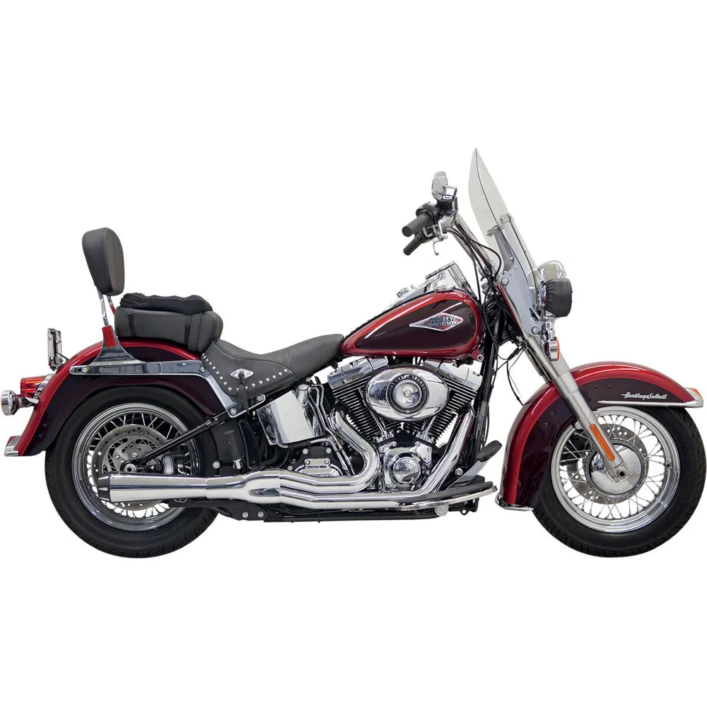 Harley-Davidson Softail (86-17) Road Rage II Mega Power 2-i-1 komplet udstødning, krom – Bassani