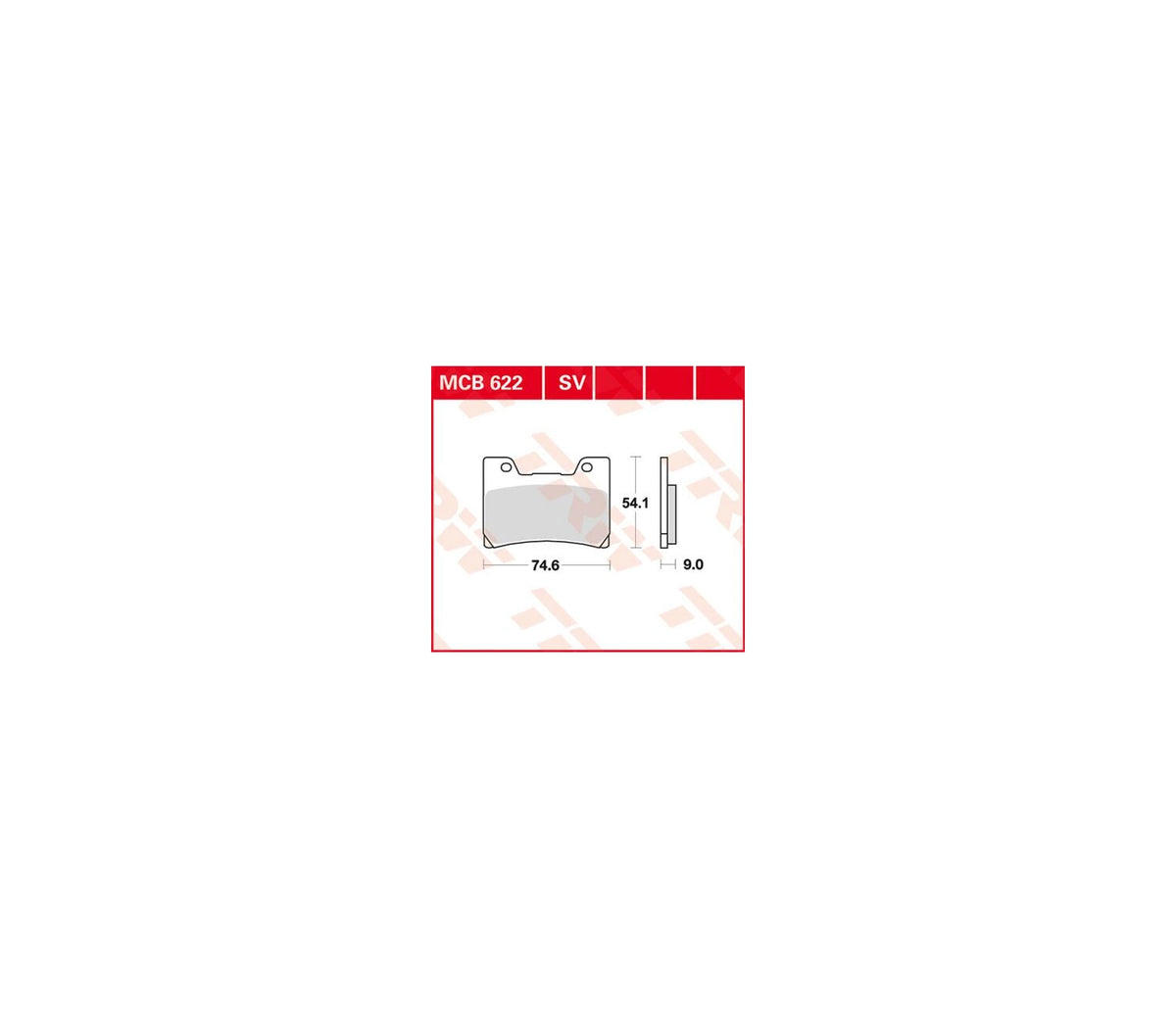 Yamaha TDM 850 96-01 m.fl. – SV sinterbremseklodser foran – TRW MCB622SV – produktillustration