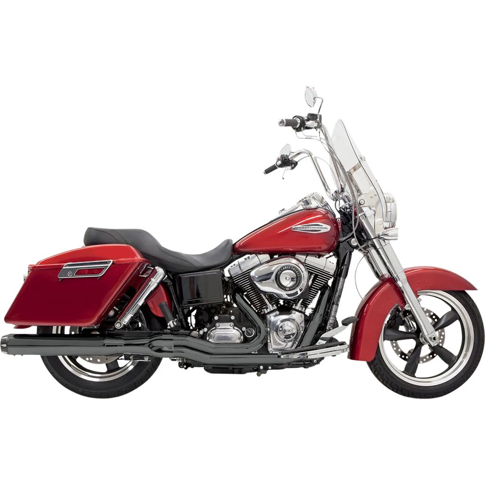 Harley-Davidson Dyna (12-16) Road Rage 2-i-1 komplet udstødning, sort – Bassani