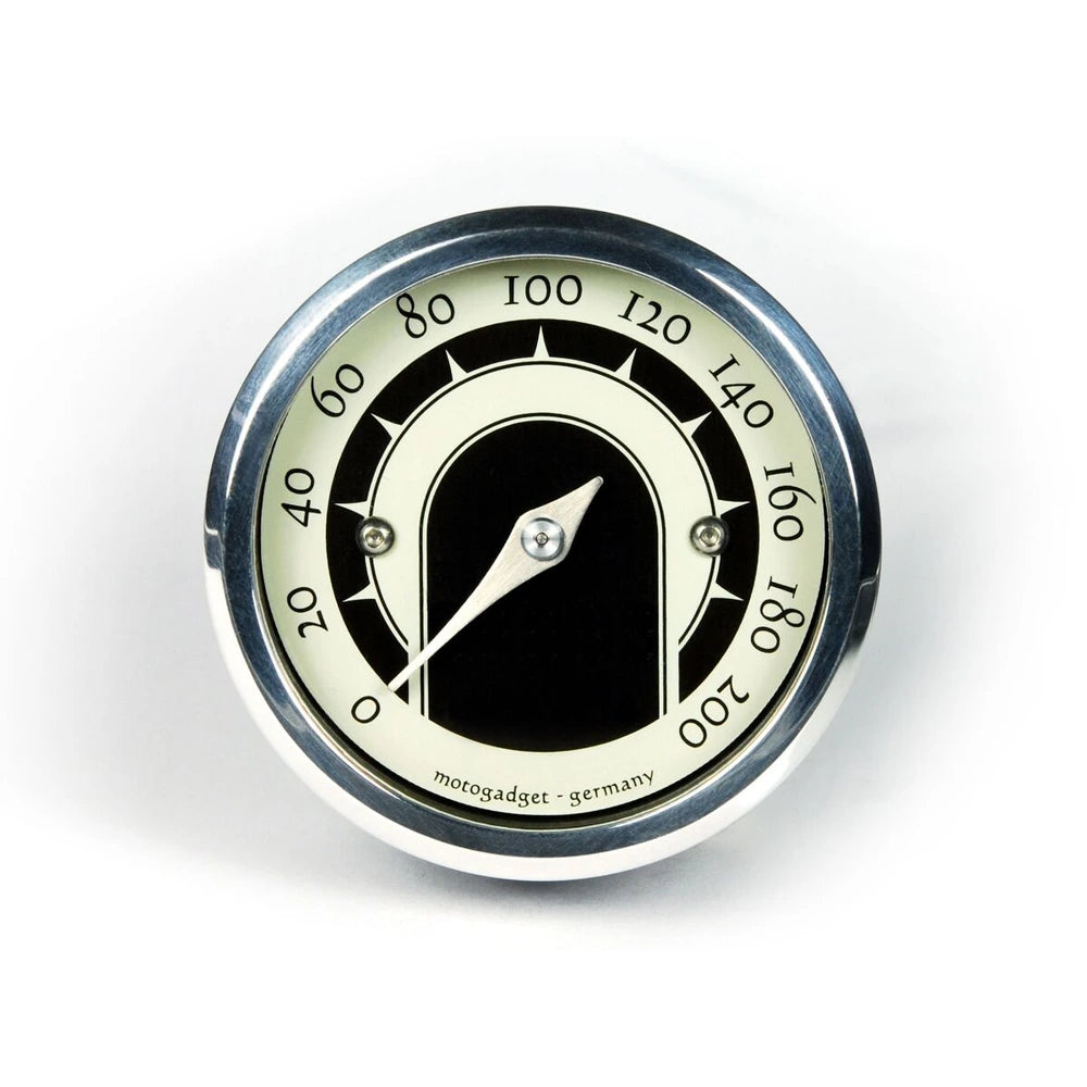 mst speedster 49 mm analogt speedometer, poleret fra Motogadget – primært produktbillede