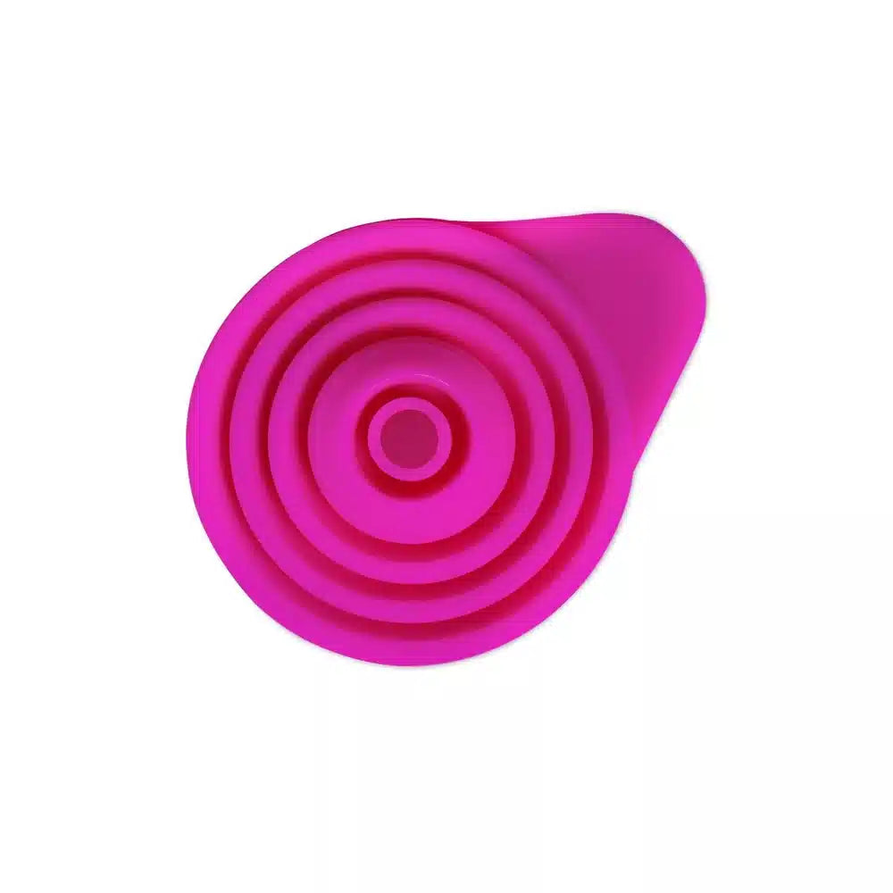 Sammenklappelig silikonetragt – Muc-Off Collapsible Silicone Funnel – silikonetragten sammenklappet set ovenfra
