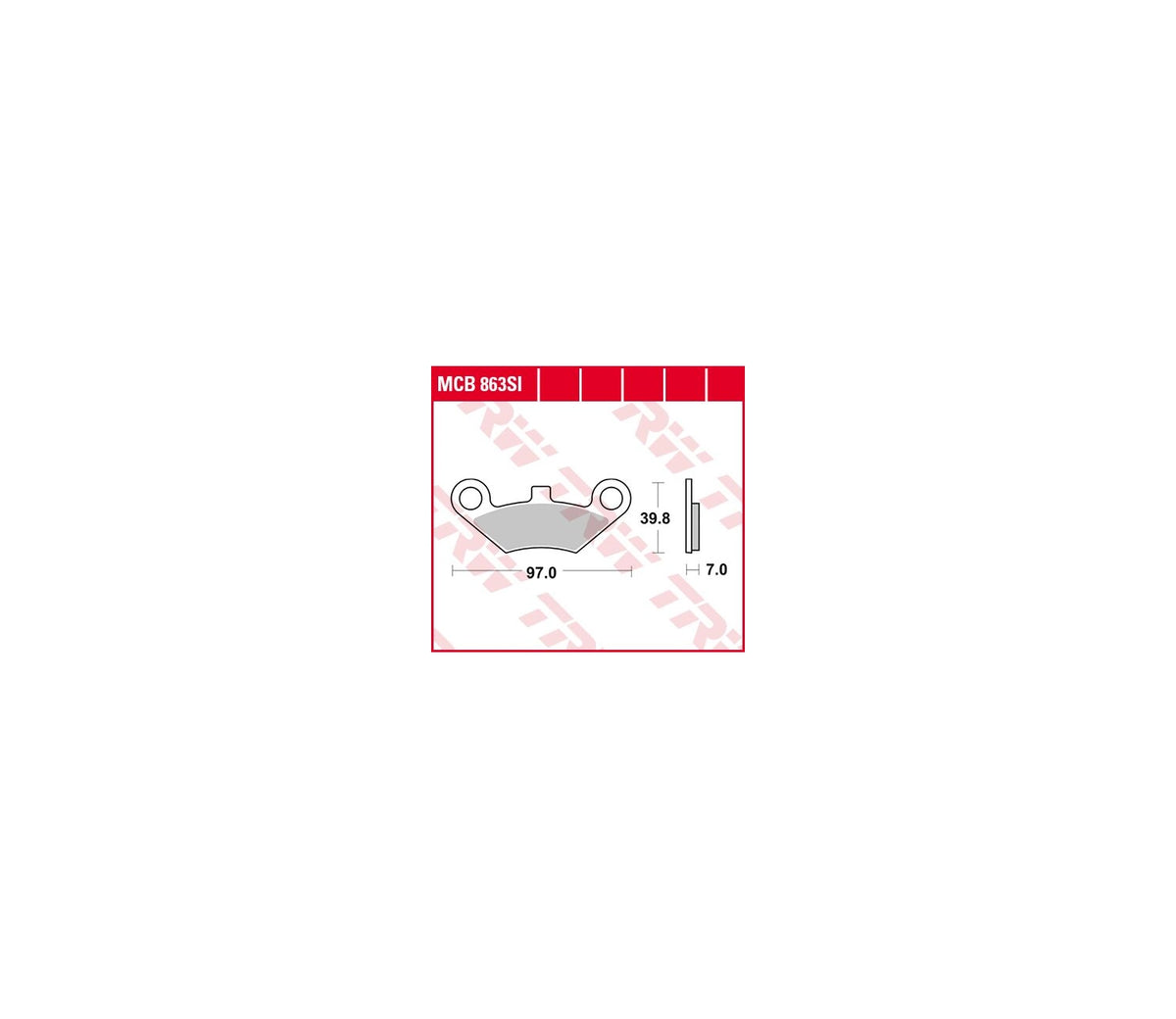 Goes G 520 2X4 10-15 m.fl. – SI sinterbremseklodser til offroad foran/bag – TRW MCB863SI – produktillustration