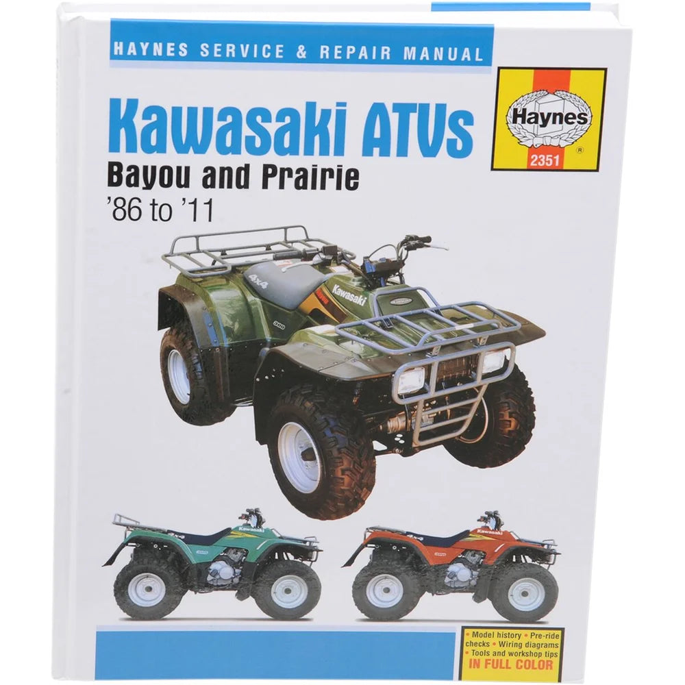 Kawasaki Bayou/Prairie 220/250/300 ATV (1988–2011) værkstedshåndbog – Haynes – Haynes værkstedsmanual til service og reparation