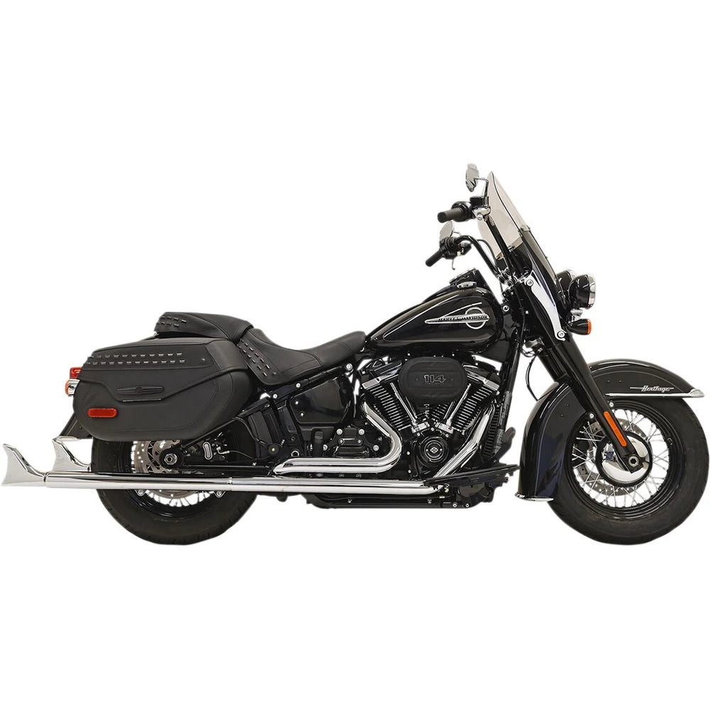 Harley-Davidson Softail (18-25) Fishtail True Dual komplet udstødning, krom, 33" – Bassani
