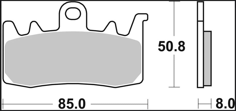 Detaljebillede 3 af Kawasaki Z900 22-26 bremseklodser – Brembo RC 07BB38RC