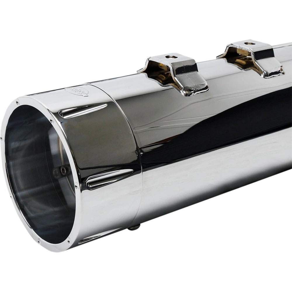 Harley-Davidson Touring / Trike (17-25) 4-1/2" MK45 Performance Mufflers, krom, Tracer end cap, krom / poleret end cap – S&S Cycle – ekstra produktvisning 2