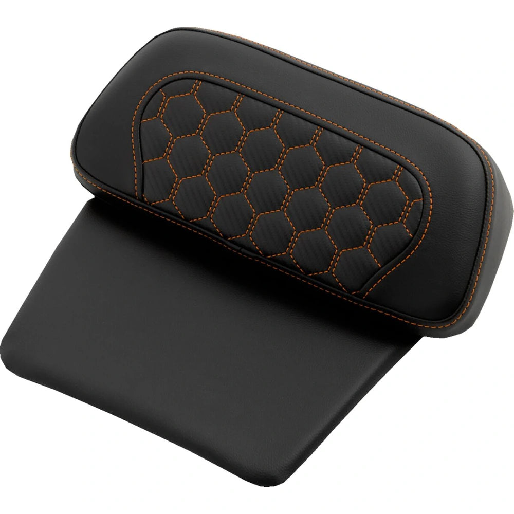 Harley-Davidson (24-25) Chopped Tour-Pak ryglæn / pude Carbon Fiber/ Honeycomb/ Orange Stitching – Saddlemen