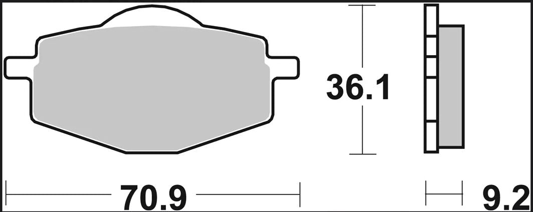 Detaljebillede 3 af Yamaha DT 50 R 89-12 bremseklodser – Brembo Genuine CC 07039