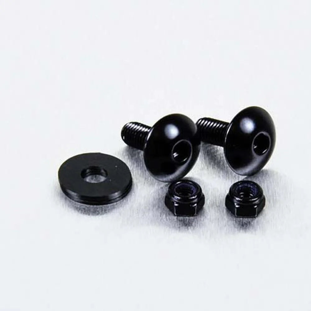 Nummerpladeboltsæt, 4 stk. – 7075-T6 aluminium, sort, NPLATE20 – Pro-Bolt