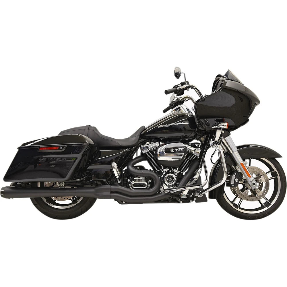 Harley-Davidson Touring (17-25) Road Rage 2-i-1 B4 komplet udstødning, sort, megaphone – Bassani
