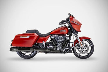 Harley-Davidson Touring (17-24) 4,5" Slash Cut slip-ons, sort krom – Zard – produktbillede 2