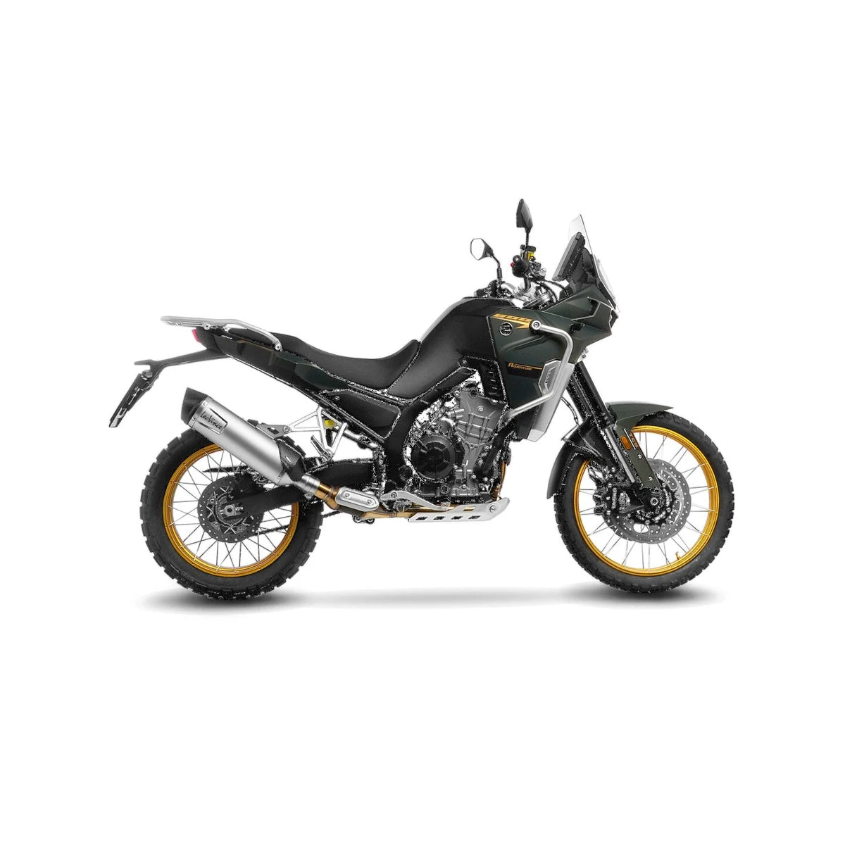 Kove 800 X (24-26) LeoVince LV One EVO slip-on – rustfri – titanium-look – ekstra produktvisning af lyddæmper, finish og detaljer 5