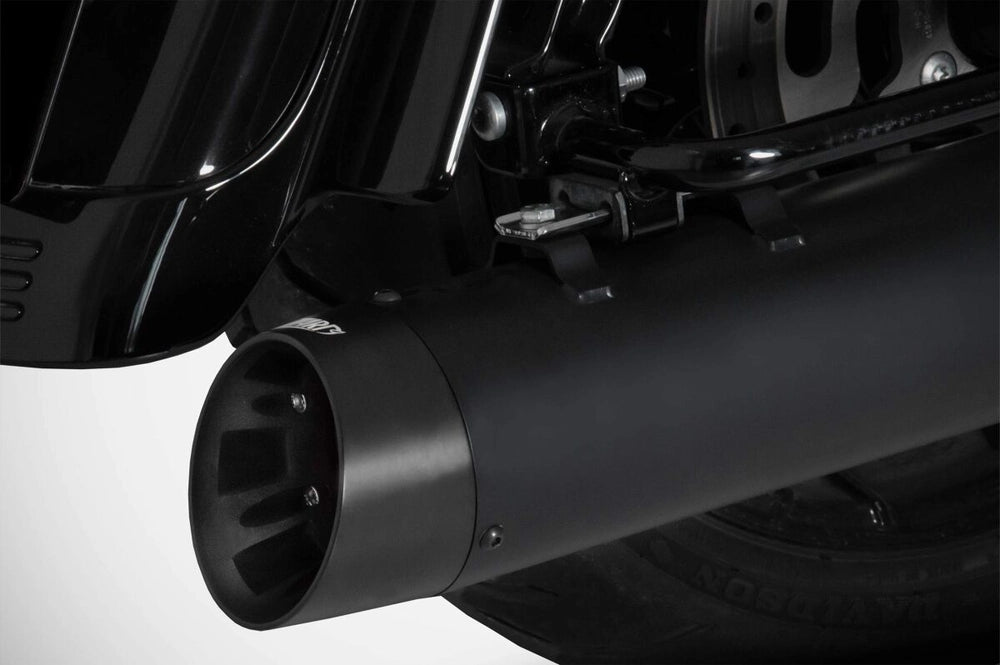 Harley-Davidson Touring (17-24) 4,5" Slash Cut slip-ons, sort – Zard – produktbillede 4