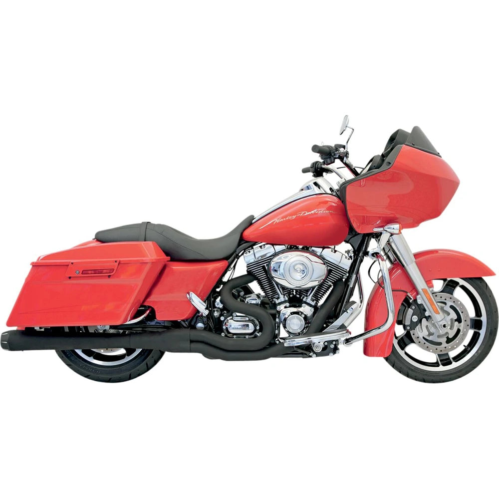 Harley-Davidson Touring (95-16) Road Rage 2-i-1 B4 komplet udstødning, sort, megaphone – Bassani