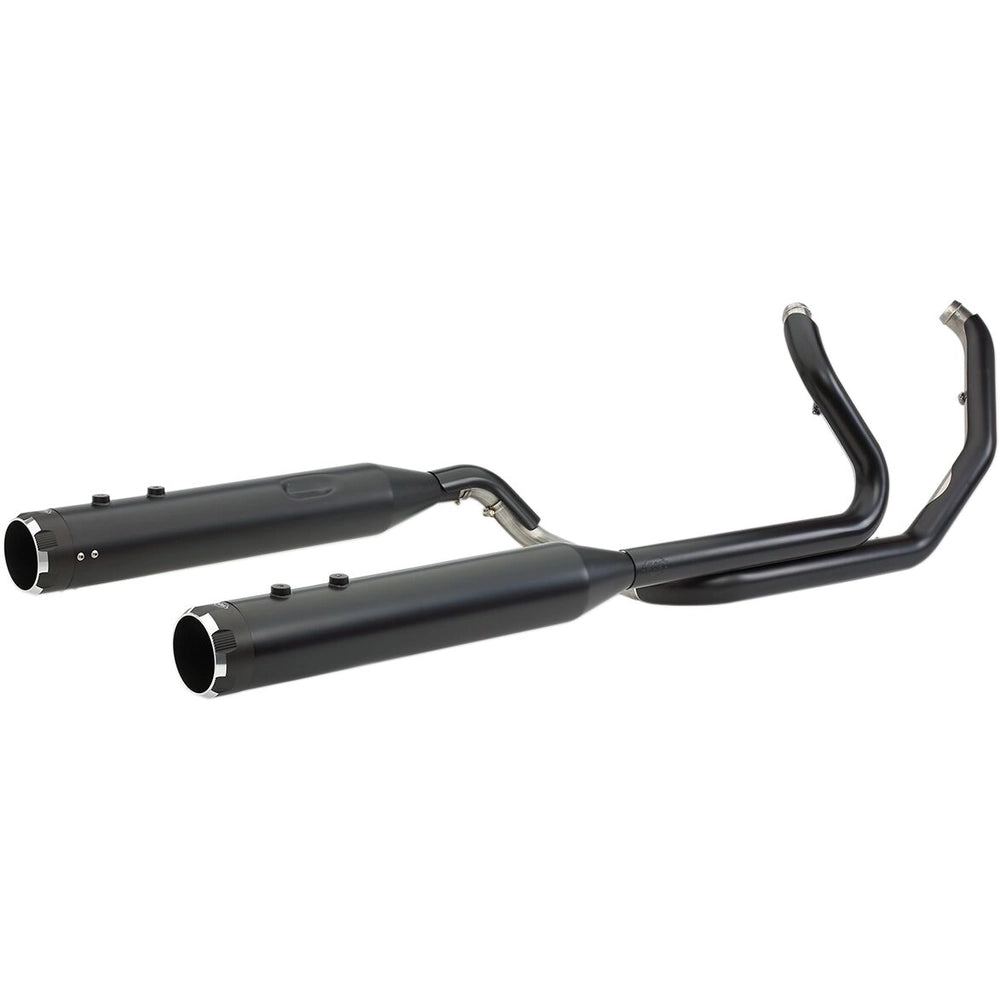 Harley-Davidson Touring (17-20) El Dorado Dual Exhaust System, sort, Billet| Thruster end cap – S&S Cycle – alternativ vinkel 3