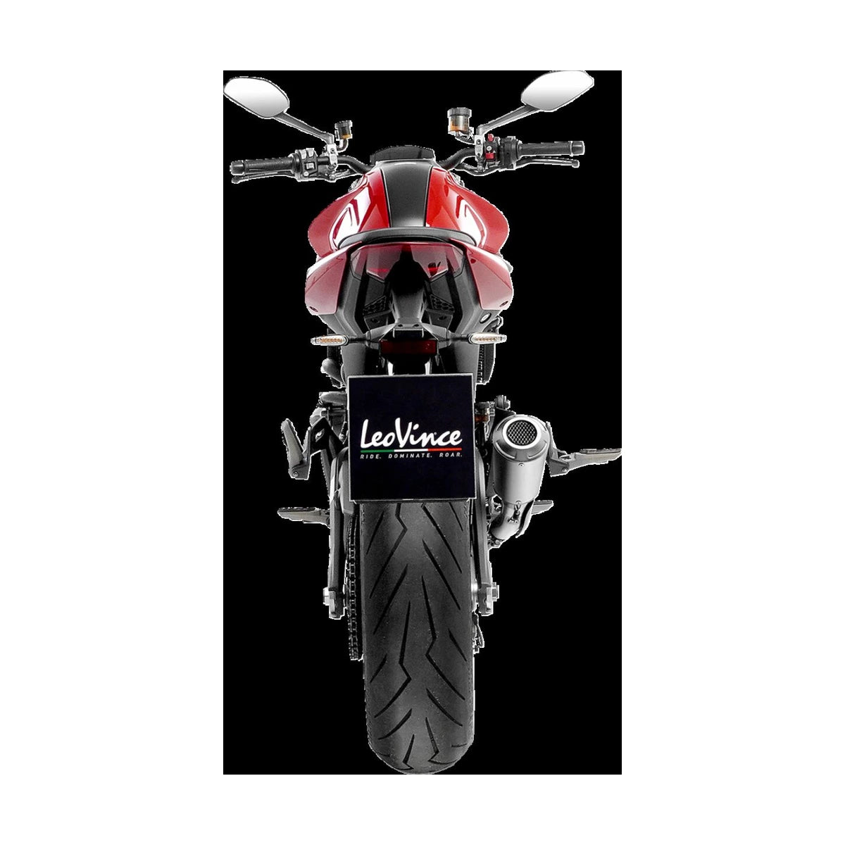 CFMOTO CL X 700 (21-24) LeoVince LV-10 slip-on – rustfri – ekstra produktvisning af lyddæmper, finish og detaljer 3
