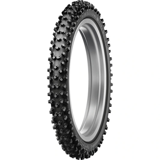 Dunlop Geomax MX12 80/100-21 51M TT Medium – fordæk – originalt Dunlop fordæk med specialiseret greb i sand og mudder. Køb hos Mo2parts.