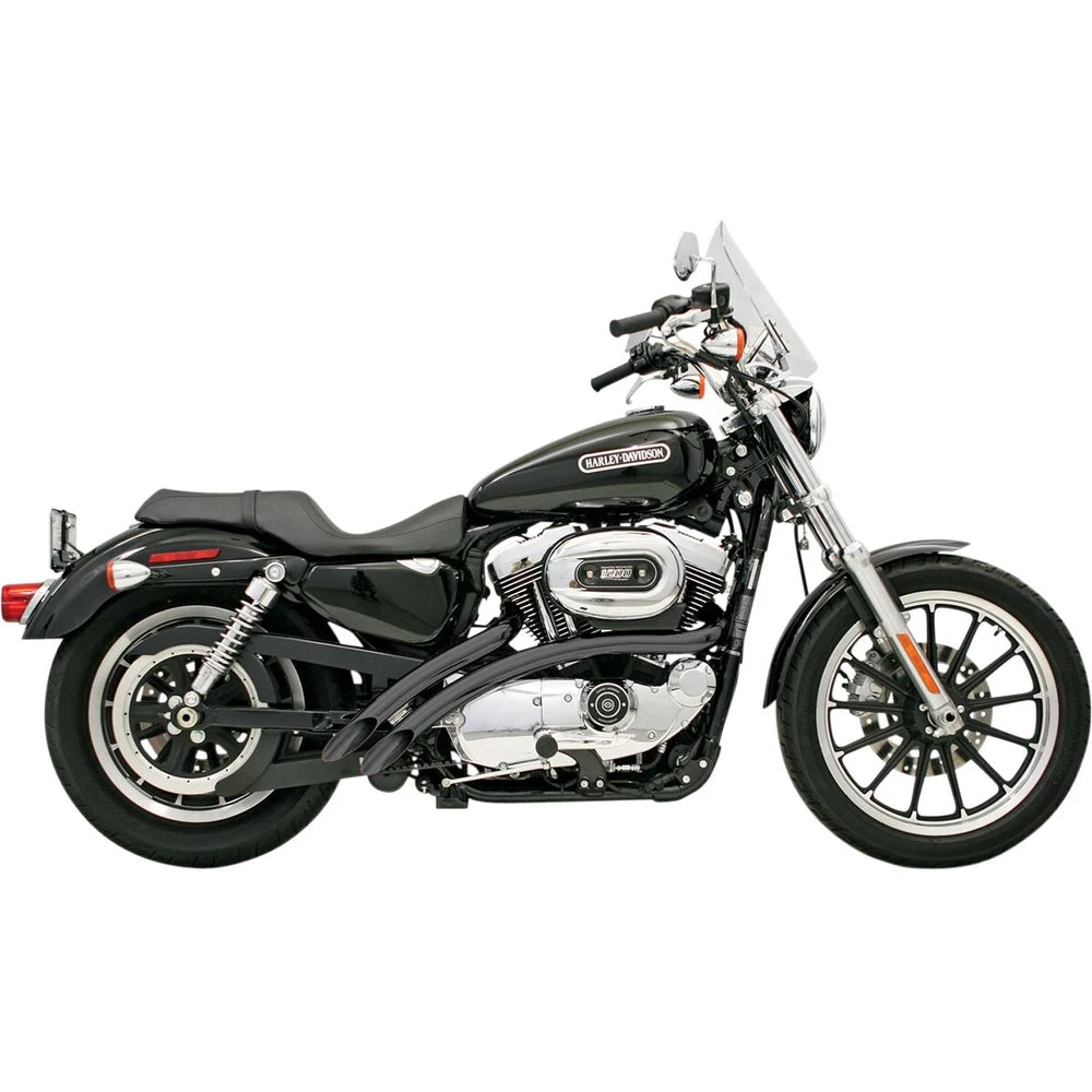 Harley-Davidson Sportster (86-03) Radial Sweepers komplet udstødning, sort – Bassani
