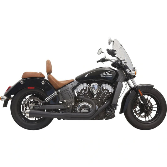 Indian Scout (15-24) Road Rage 2-i-1 komplet udstødning, sort keramisk, kort straight – Bassani