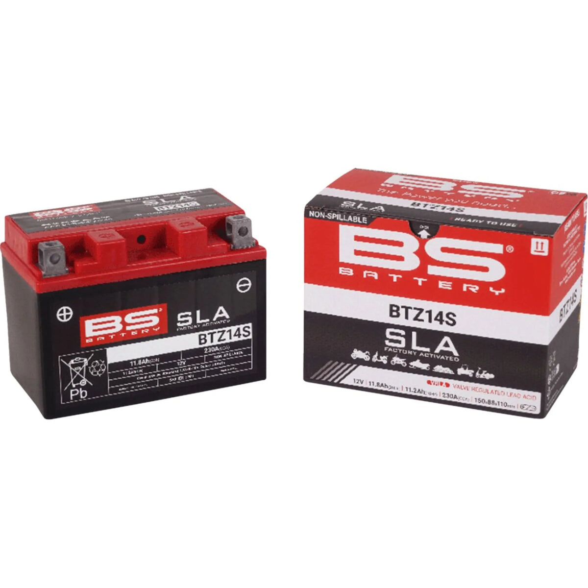 BS Battery BTZ14S MC batteri – produktbillede 2