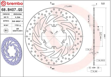 Ekstra produktbillede af BMW F800 GS 08-17 bremseskive – Brembo Oro fast