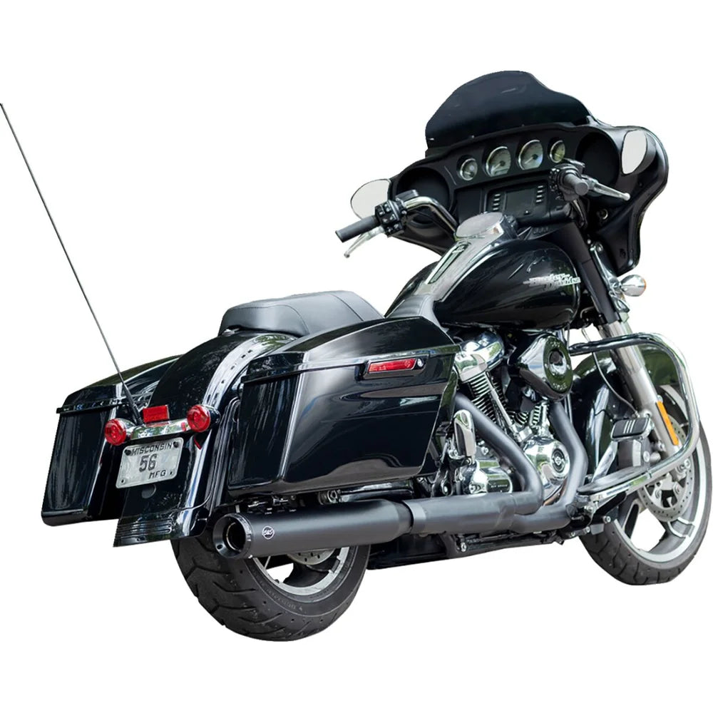 Harley-Davidson Touring (17-25) 2-into-1 Swindler Exhaust Conversion Kit, Guardian Black, Race end cap (550-1139) – S&S Cycle – ekstra produktvisning 2