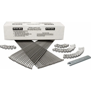 Excel eger- og nippelsæt 21x1.60, for, #9 (3.5 mm) til KTM 2008–2023 – komplet sæt med eger, nipler og tilbehør