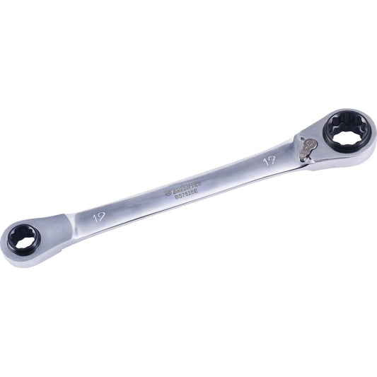 4-i-1 vendbar skraldenøgle 12/14/17/19 mm – BikeService BS7525E