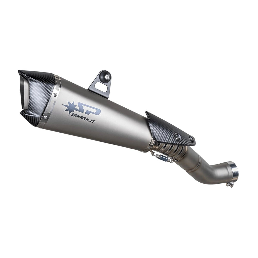 Aprilia RSV4 / Tuono V4 (17-26) Konix Evo slip-on, titanium – Spark – fritlagt produktvisning