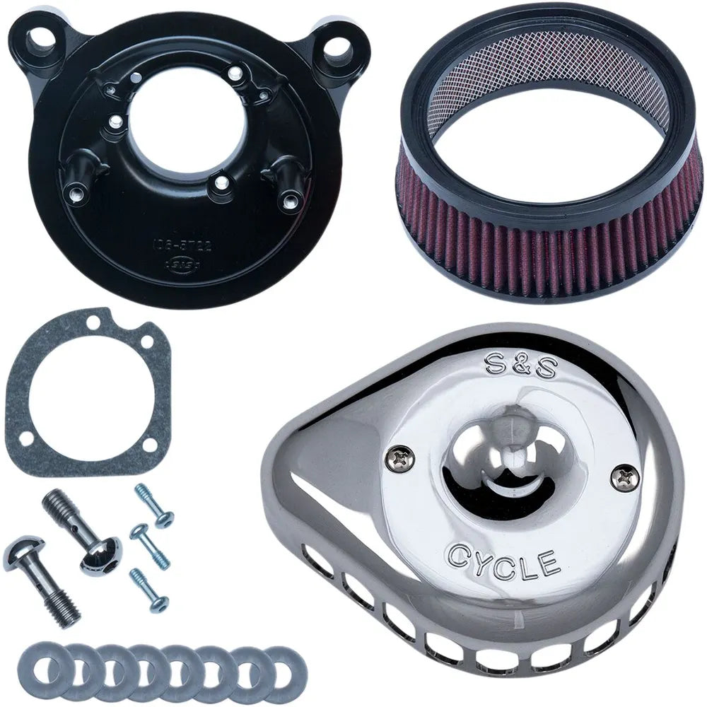 Harley-Davidson Twin Cam (01-17) Mini Teardrop Stealth Air Cleaner Kit, Mini Teardrop, krom – S&S Cycle