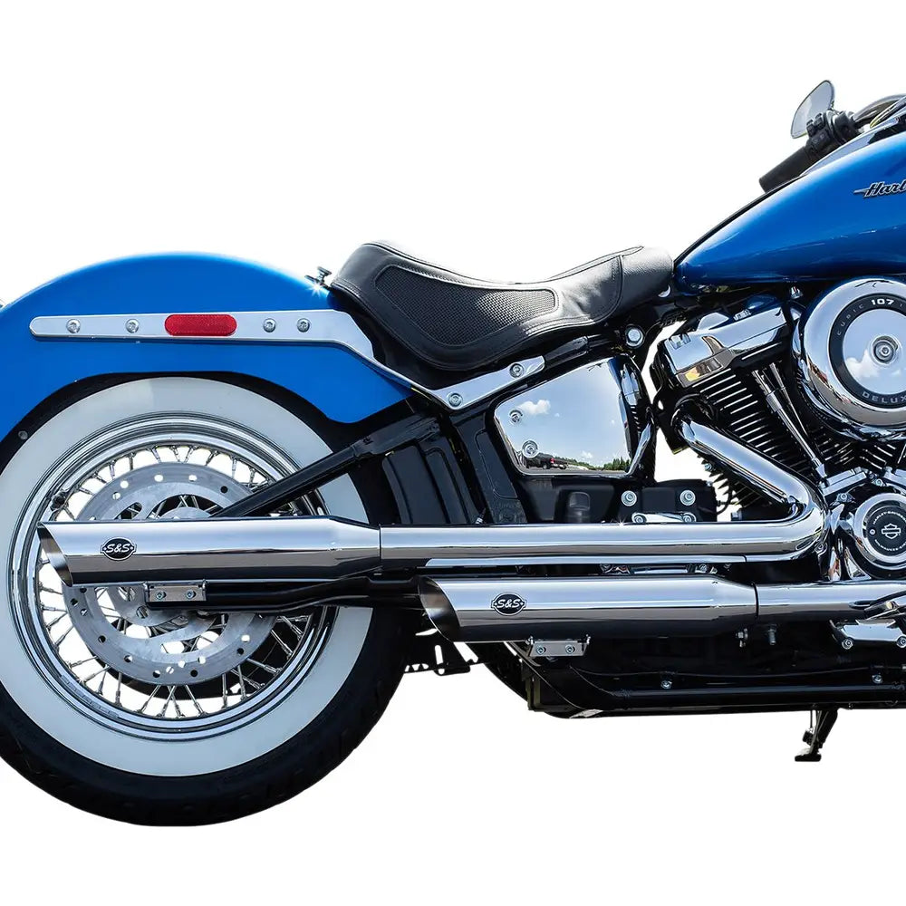 Harley-Davidson Touring / Softail (18-23) Slash-Cut Slip-On Mufflers, krom – S&S Cycle – ekstra produktvisning 2